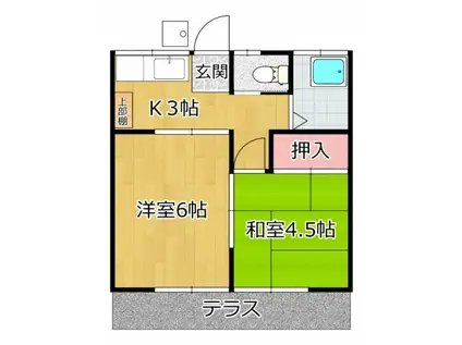 第一持田ホーム(2K/1階)の間取り写真