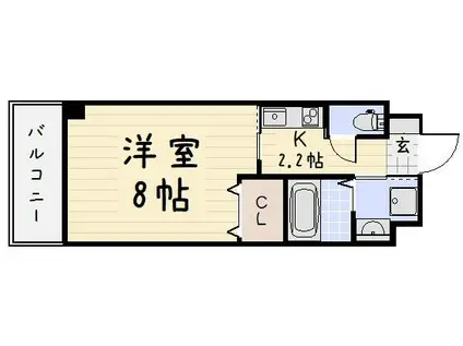 サンシャイン妙見表参道(1K/4階)の間取り写真