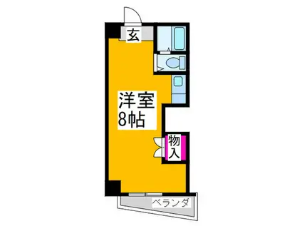 グランドハイム清風(ワンルーム/1階)の間取り写真