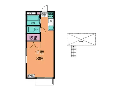 エステートピア堀(ワンルーム/2階)の間取り写真