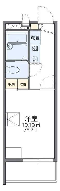 レオパレスルミエール02 2階階 間取り