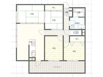 朝日プラザ東今宿(4LDK/3階)の間取り写真