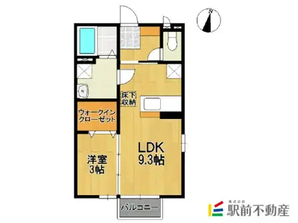 エレゼタウンII(1LDK/1階)の間取り写真