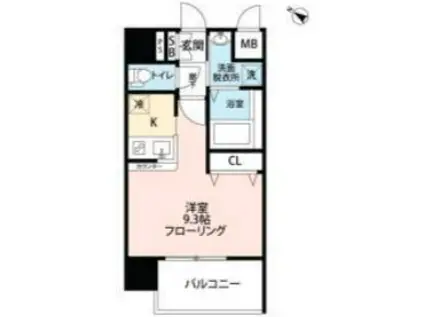 プライムレジデンス神戸・県庁前(ワンルーム/12階)の間取り写真