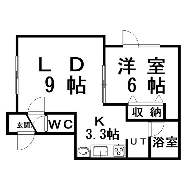 HAPPYLIFE(1LDK/2階)の間取り写真