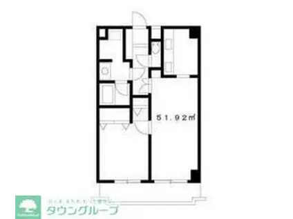 綾東ヴィレッジ弐番館(1LDK/4階)の間取り写真