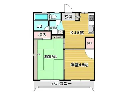 ユートピア小船越(2K/3階)の間取り写真