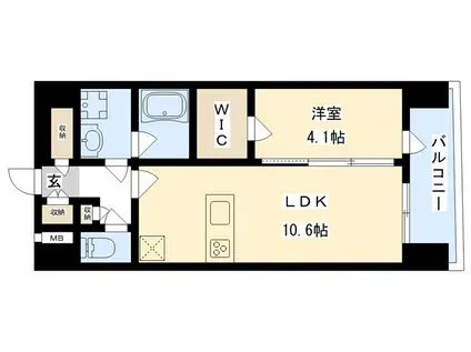 LA GRACE SENBAYASHI(1LDK/6階)の間取り写真