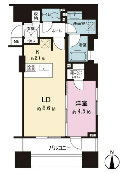 クオリア神南フラッツ 2階階 間取り