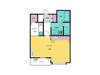 エトワール佐藤(1K/5階)の間取り写真