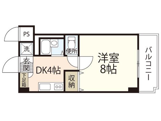 ハーシオンフルタIII(1DK/1階)の間取り写真