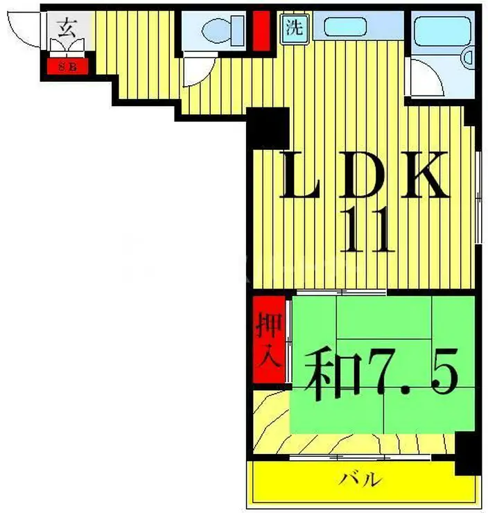 コーポサンヒルズ 5階階 間取り