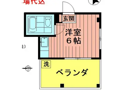 インマイハウゼ(ワンルーム/1階)の間取り写真