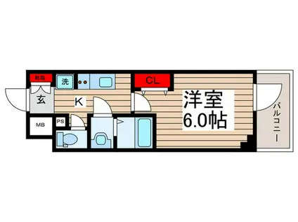 アーバンパーク南行徳レジデンス(1K/1階)の間取り写真