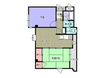 山下ビル(2DK/3階)の間取り写真