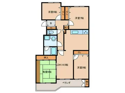 T′SGARDEN横浜反町(4LDK/3階)の間取り写真