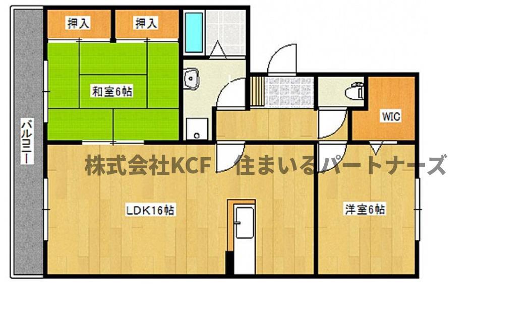 パークウエスト(2LDK/3階)の間取り写真