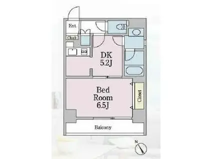 エスティメゾン神田(1DK/4階)の間取り写真