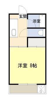 ラフォーレ恒久B棟(1K/2階)の間取り写真