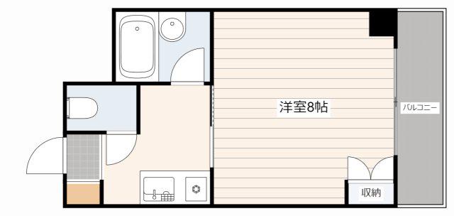GRACIEUX河原町(1K/7階)の間取り写真