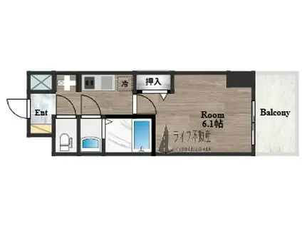 アドバンス大阪リーヴァ(1K/8階)の間取り写真