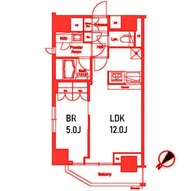 グラマシー横濱関内 8階階 間取り