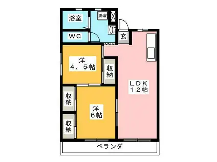 CASA K1(3DK/3階)の間取り写真