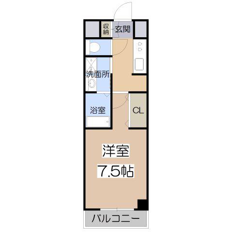 グレータ美章園(1K/9階)の間取り写真