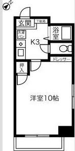 シェラフォーレ(1K/4階)の間取り写真