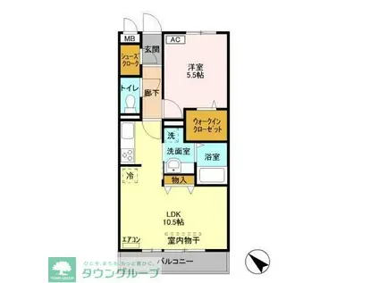 オズシティ(1LDK/3階)の間取り写真