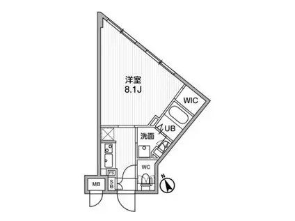 ルネサンスコート桜新町(1K/4階)の間取り写真