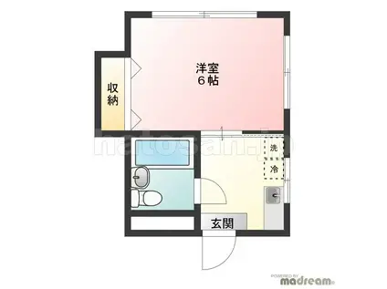 池尻エイト(1K/2階)の間取り写真