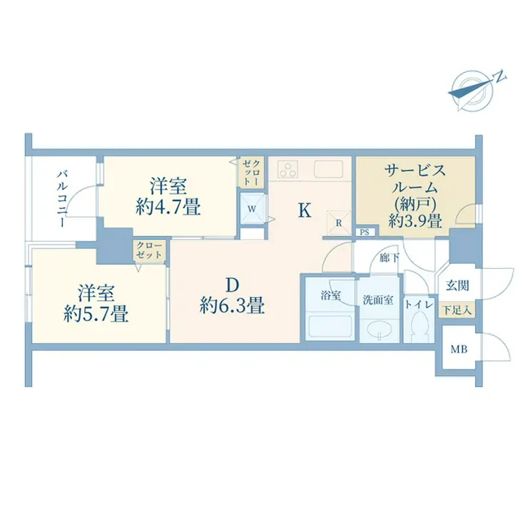 マートルコート調布 4階階 間取り