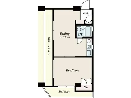 アーバンライフシティ(1DK/6階)の間取り写真