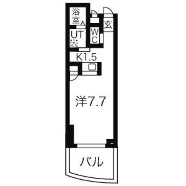 グランステージ千種(1K/4階)の間取り写真