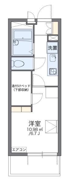 レオパレス高尾III(1K/4階)の間取り写真