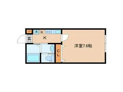 リムプラート幸町(1K/2階)の間取り写真