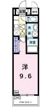 ユウパレス和泉中央(1K/3階)の間取り写真