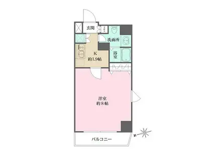ラヴィーナ北上野(1K/8階)の間取り写真