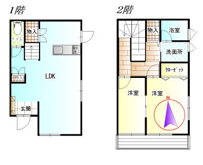 サンヒルズMAGOME(2LDK/2階)の間取り写真