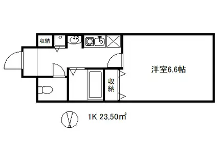 ロイヤルヒル神戸三ノ宮(1K/6階)の間取り写真