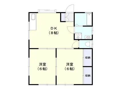 ミラコスタ東金(2DK/2階)の間取り写真