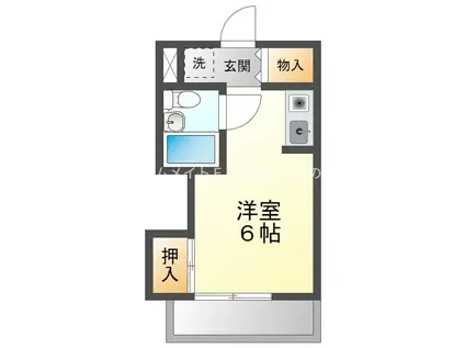 ユトリロ北山(ワンルーム/3階)の間取り写真