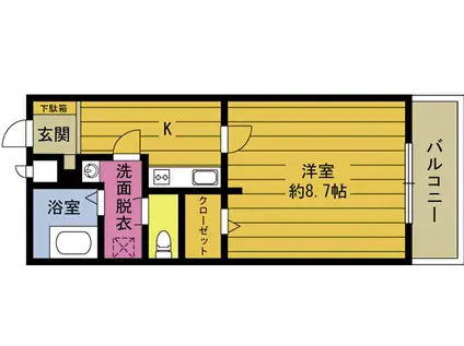 SAKURA(1K/2階)の間取り写真