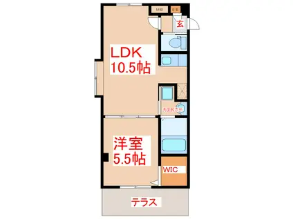 LA LIBERTA(1LDK/1階)の間取り写真