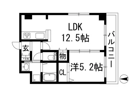 フェリーチェ(1LDK/3階)の間取り写真
