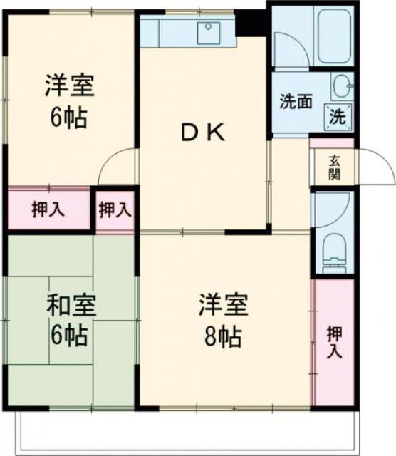 エスポワール小野(3DK/3階)の間取り写真