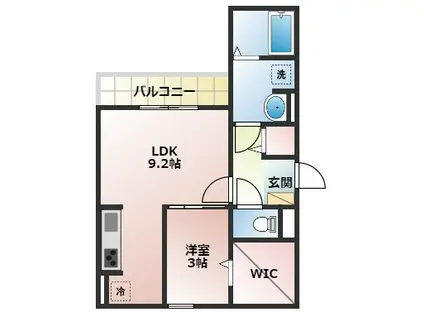 アイリ―プラザ上ノ丸(1LDK/3階)の間取り写真