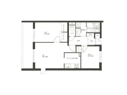 ル・パティオ瀬田(2LDK/2階)の間取り写真