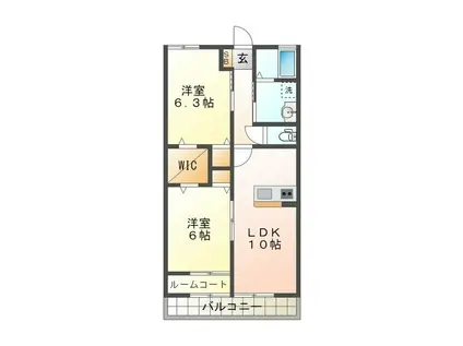 NEXTAGE(2LDK/2階)の間取り写真